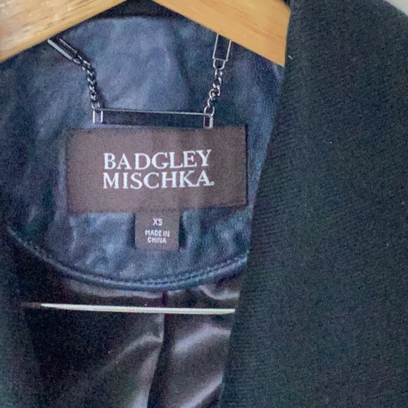 NWOT Badgely Mischka Leather Jacket in XS - Picture 2 of 7